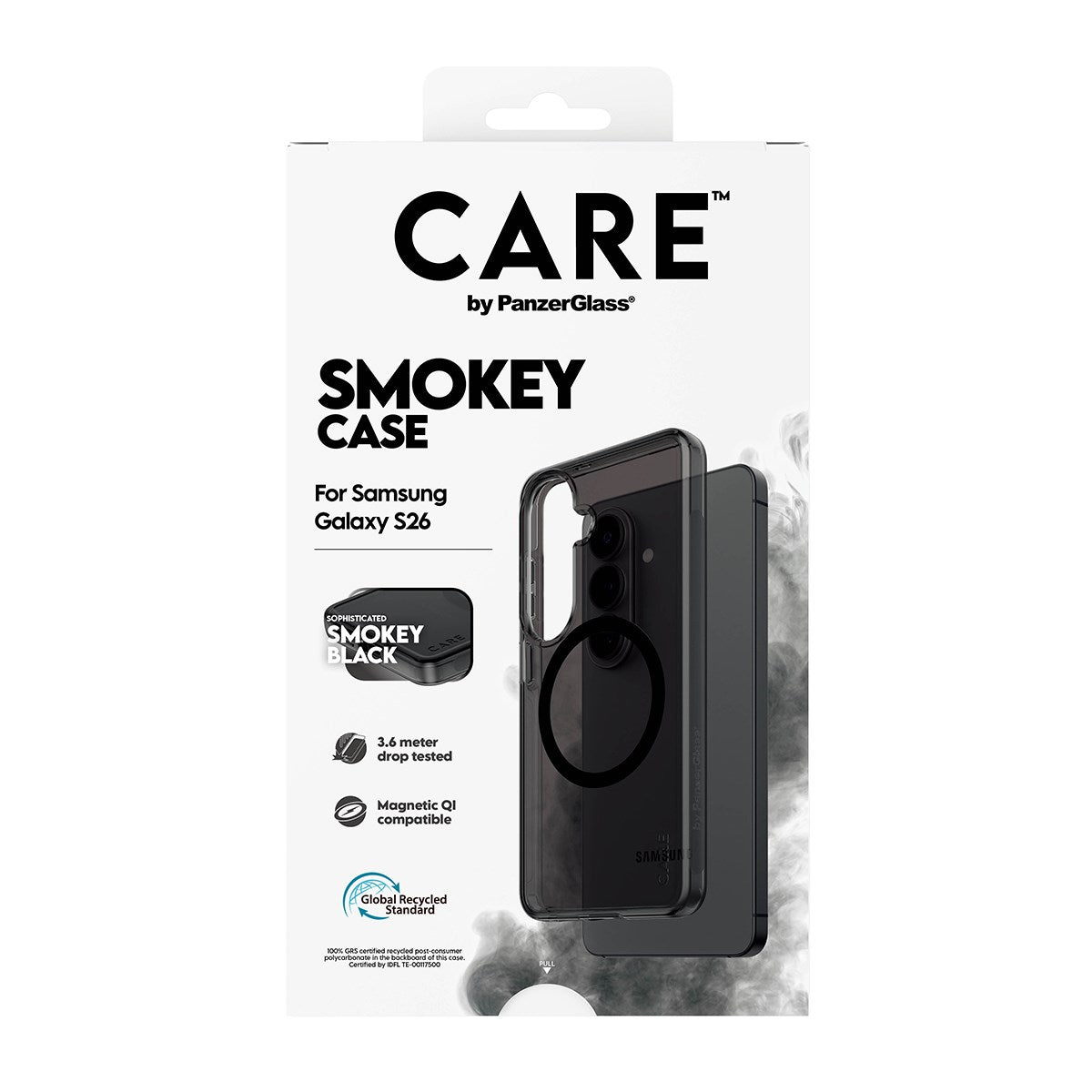 CARE™ by PanzerGlass® Urban Explorer Case Smokey m. Schwarz Qi Samsung Galaxy S26